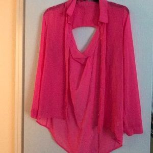 Pink ling sleeve dress shirt